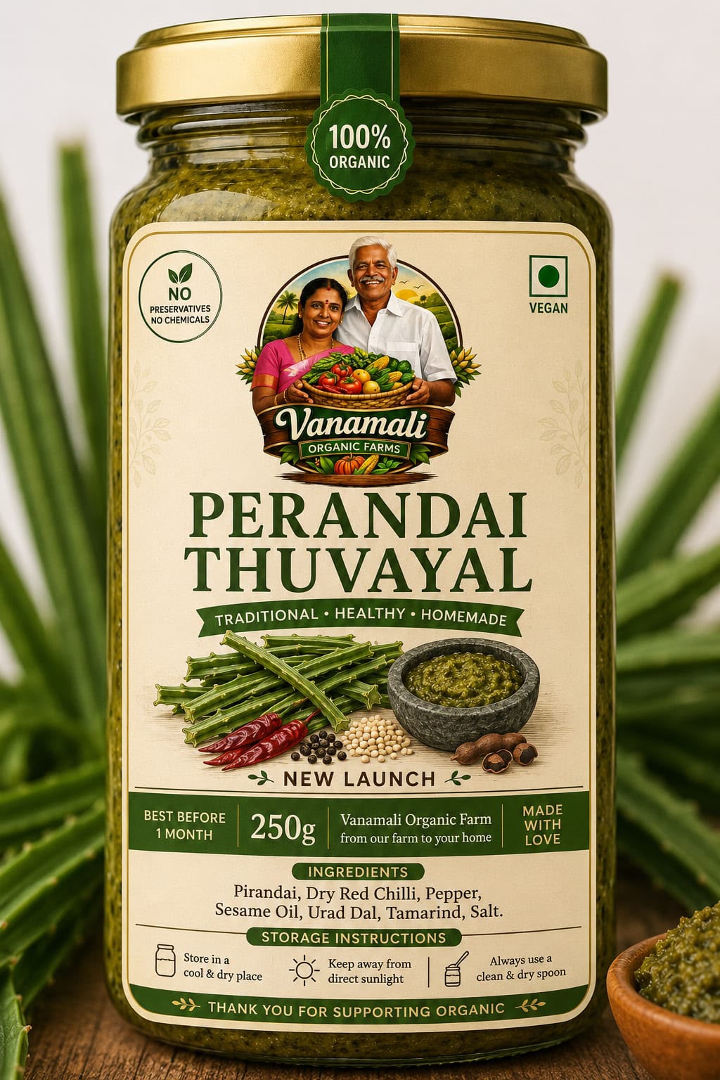 Pirandai Thuvayal (பிரண்டை துவையல்)